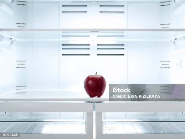 Red Apple In The Refrigerator Stock Photo - Download Image Now - Absence, Apple - Fruit, Clean