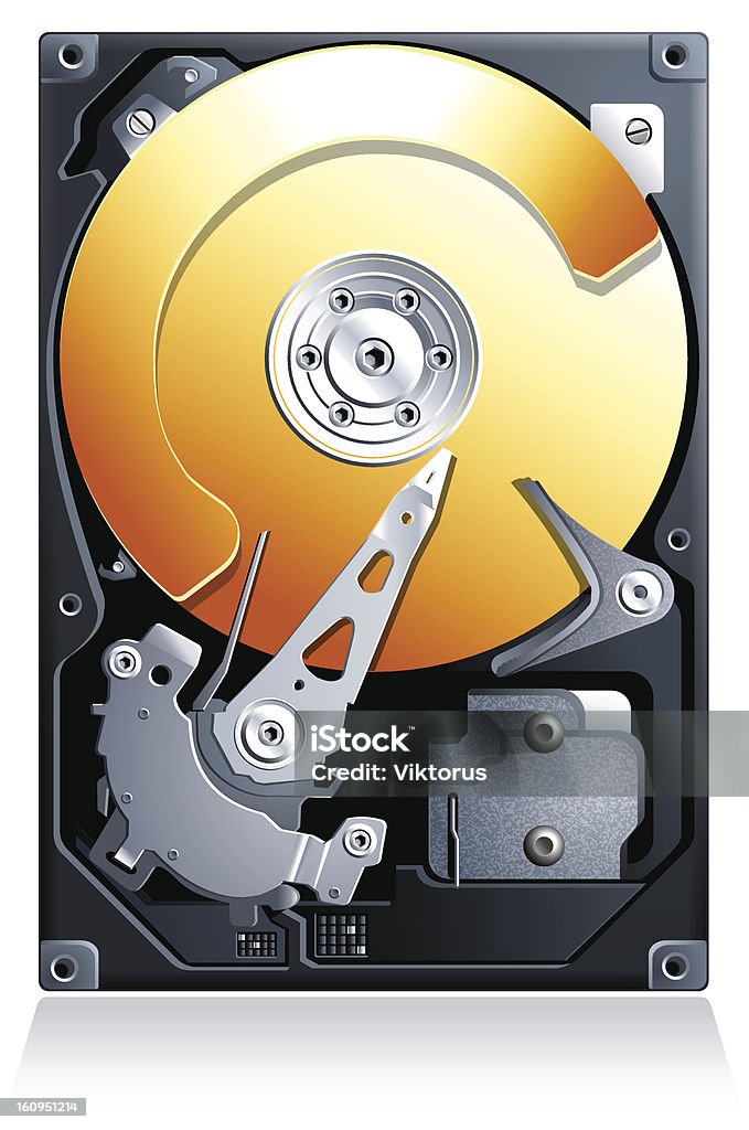 Computer Part Disk Hard Disk Drive Hdd Vector Stock Illustration - Download Image Now ...