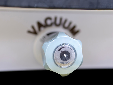 Vacuum valve in laboratory