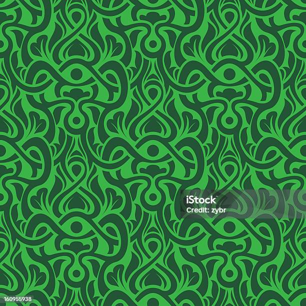 Emblema De Sem Costura Verde - Arte vetorial de stock e mais imagens de Continuidade - Continuidade, Cor verde, Elegância