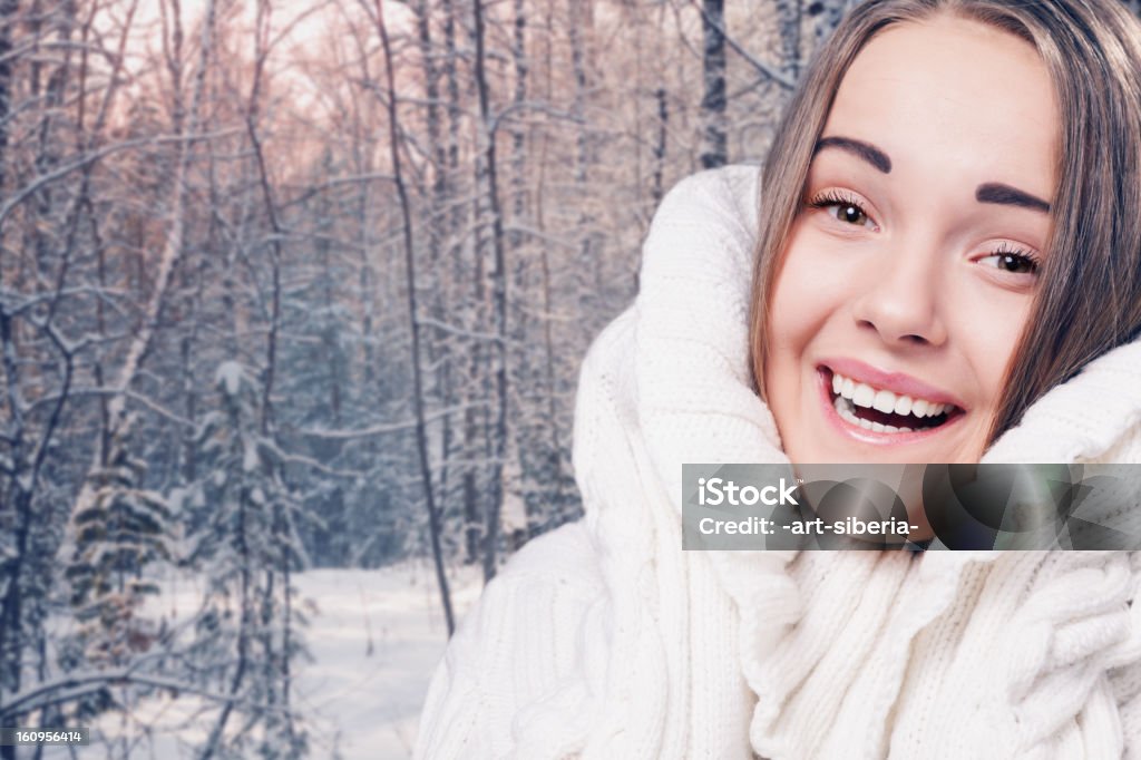 winter Frau Porträt - Lizenzfrei Blick in die Kamera Stock-Foto