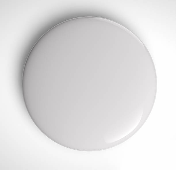 Blank Badge Button Blank badge button on white background. Clipping path included for easy object selection. campaign button photos stock pictures, royalty-free photos & images