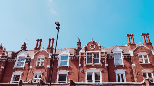 London Suburb Red Brick Victorian Houses 4K