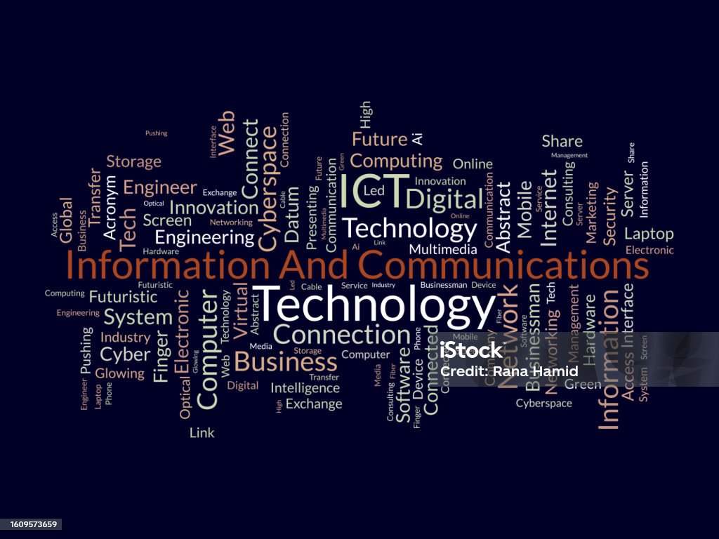 Word Cloud Background Concept For Information And Communications ...