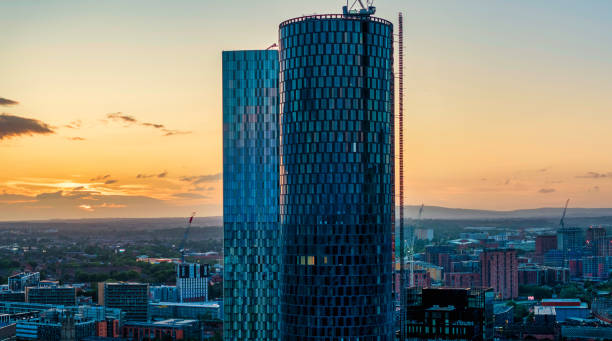 istock Manchester Skyline at Golden Hour 1609603755
