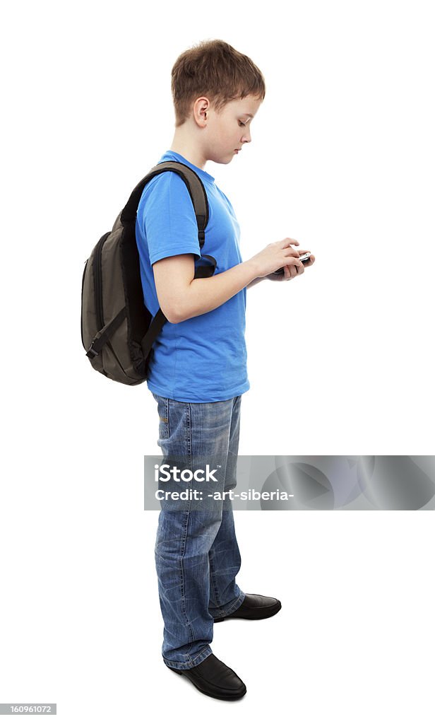 Boy Send Msg Boy Concentrated Sending A Text Message Stock Photo - Download Image ...