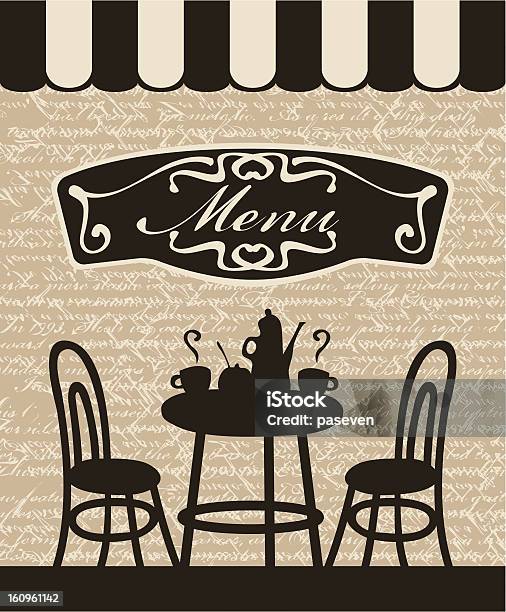Chá Em Um Café - Arte vetorial de stock e mais imagens de Almoço - Almoço, Almoço de Negócios, Atividade Recreativa