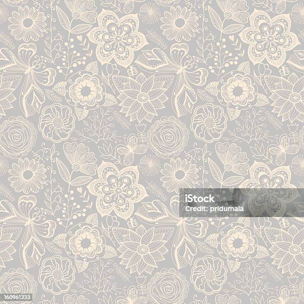 Floral Seamless Background Stock Illustration - Download Image Now - Abstract, Backgrounds, Blossom