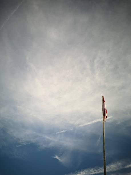 istock flagpole with the Indonesian flag 1609633470