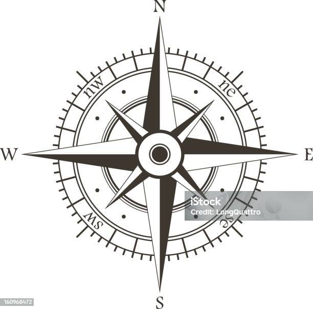 Wind Rose Stock Illustration - Download Image Now - Compass Rose, Cut Out, Arrow - Bow and Arrow