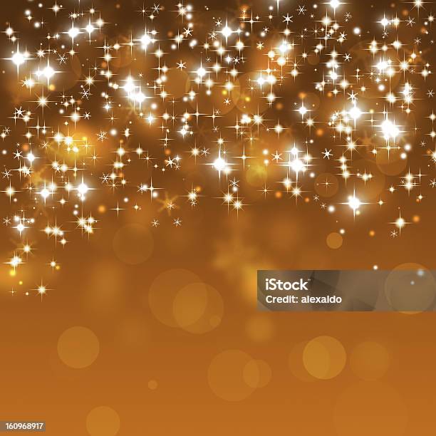 Golden Glitter Lights Stock Illustration - Download Image Now - Abstract, Backgrounds, Blinking