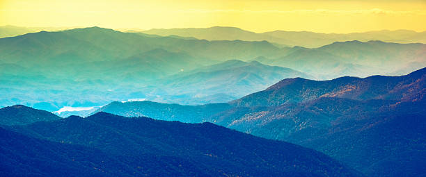 썬라이즈 만들진 산 풍경 - great smoky mountains great smoky mountains national park panoramic sunrise 뉴스 사진 이미지