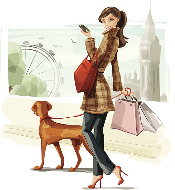 ilustrações, clipart, desenhos animados e ícones de compras em londres - famous place beautiful london england young adult