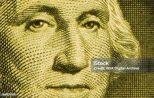 Close Up At Washington Portrait On A Us Dollar Bill Stock Photo - Download Image Now