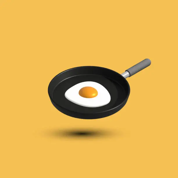 Vector illustration of Fried eggs