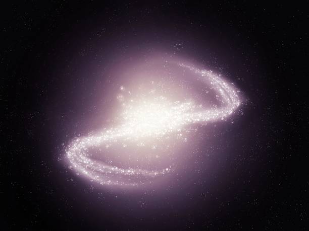 istock Bright galaxy with stars on a black background. 1609776574