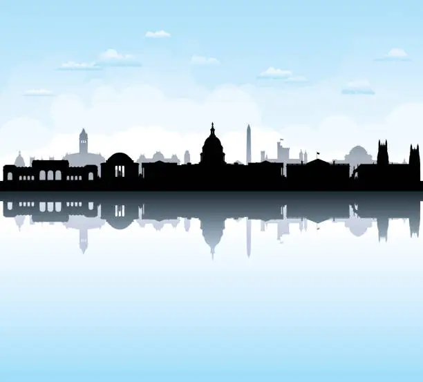 Vector illustration of Washington DC (All Buildings Are Complete and Moveable)