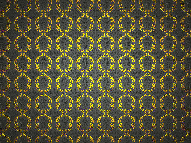 istock Material with golden and black victorian ornament 160979742
