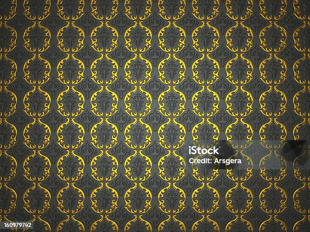 Material Com Emblema De Ouro E Black Victorian - Fotografias de stock e mais imagens de Enfeitado - Enfeitado, Fotografia - Imagem, Horizontal