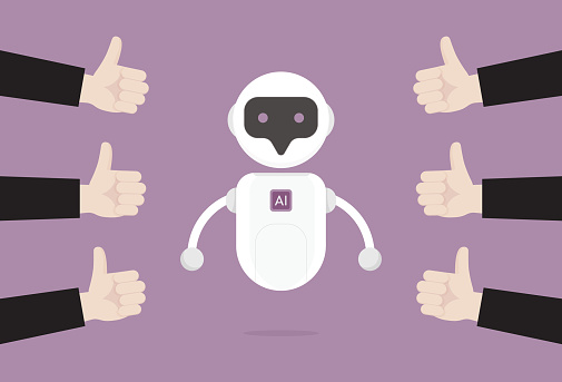 Positive Feedback with a Thumbs Up to AI Chatbot