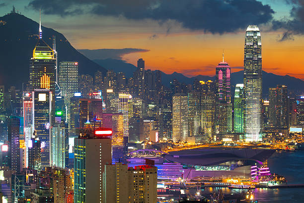 istock office building at sunset in hong kong 160982076