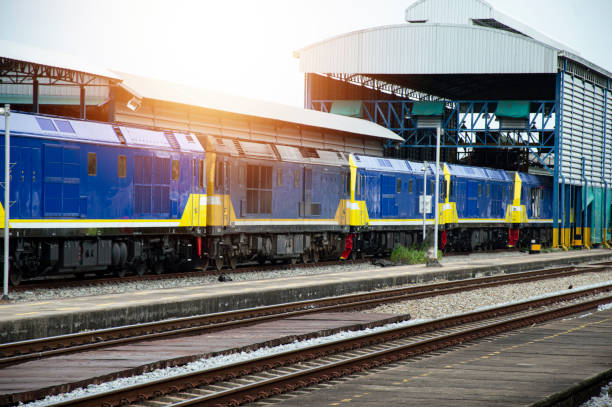 istock A train of diesel trains entering the platform Freight and passenger trains 1609847581