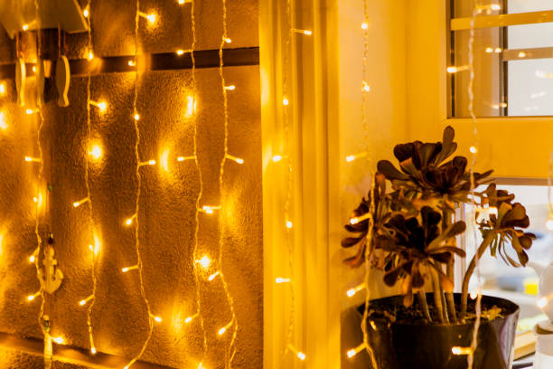istock Relaxing lighting decoration at home 1609862554