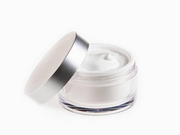 Close up of moisturizer in jar  face cream stock pictures, royalty-free photos & images