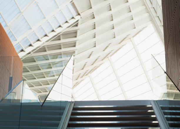 istock Staircase and ceiling of modern office 160992150