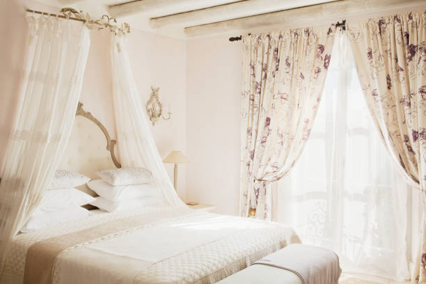 istock Bed with canopy in luxury bedroom 160992222