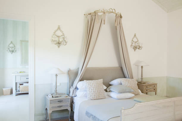 istock Bed with canopy in luxury bedroom 160992226