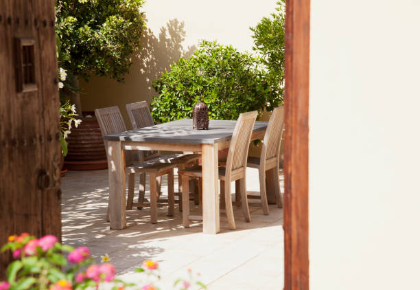 istock View of dining table through doorway 160992231