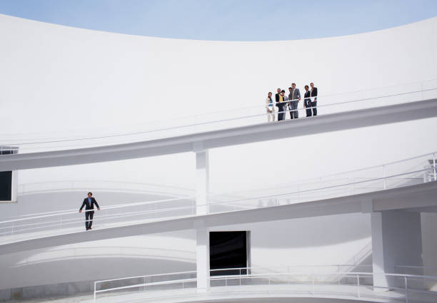 This is an abstract photograph of different building exteriors in downtown Orlando, Florida.