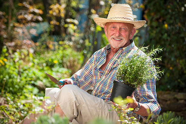 istock Senior in garden 160994924