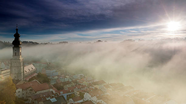 istock misty morning in Burghausen 160995376