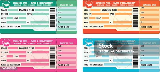 Ilustración de Pases De Abordar y más Vectores Libres de Derechos de A bordo - A bordo, Azul, Billete de admisión