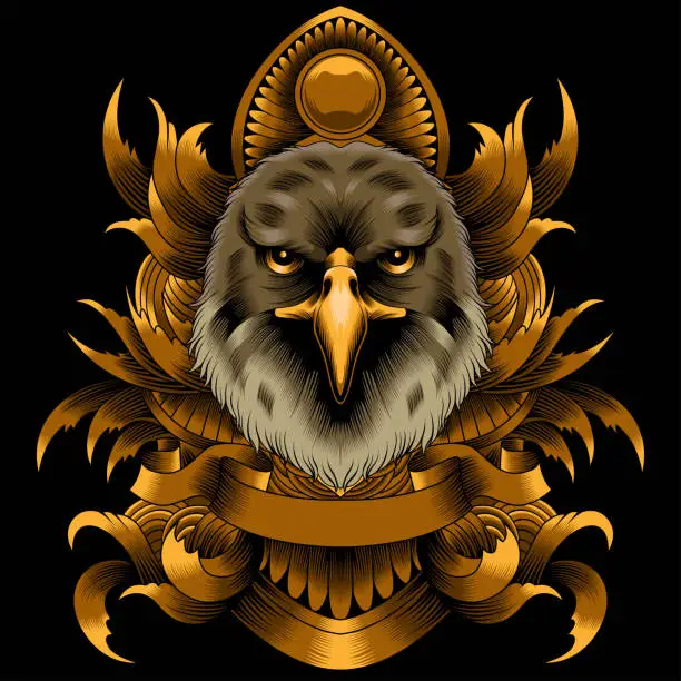 Vector illustration of Eagle head vector illustration