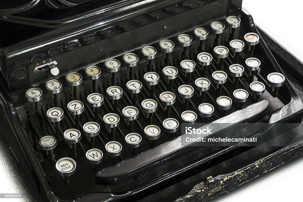 Tastiera di macchina da scrivere - Foto stock royalty-free di Acciaio