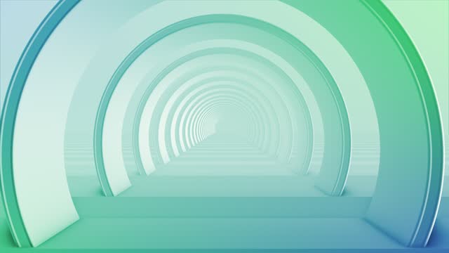 Flying Through the Futuristic Green Tunnel (Loopable)
