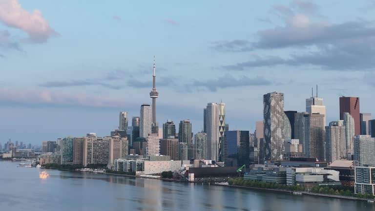 Serene Downtown Toronto, CN Tower & Harbourfront Drone Footage