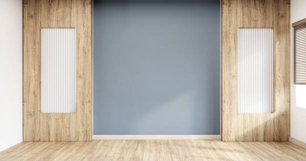 istock Empty room japanese minimalist room interior. 1610134907
