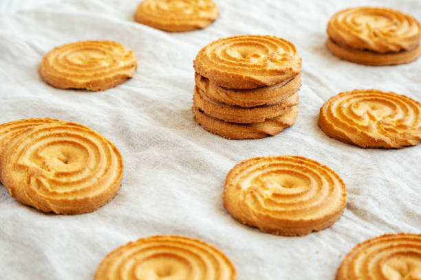 istock Homemade Sprits Biscuits Ready to Eat, side view. 1610186609