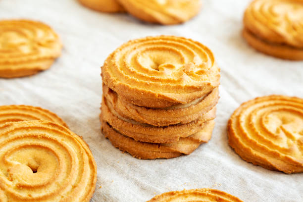 istock Homemade Sprits Biscuits Ready to Eat, low angle view. Close-up. 1610186796
