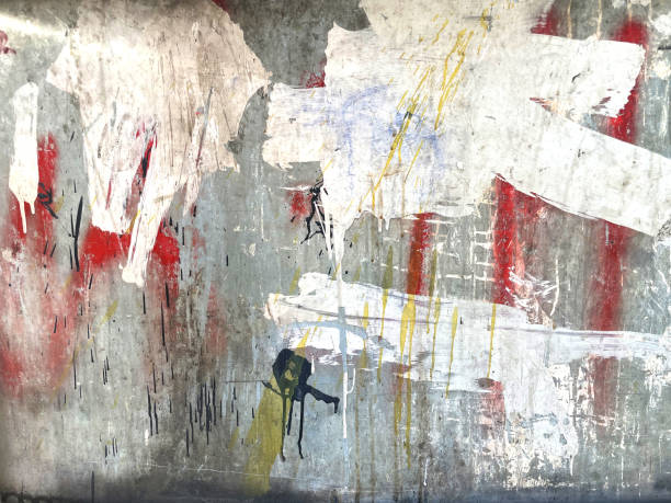 istock graffiti on metal wall background, urban rusty paint texture, street graffiti grungy artwork, aged dirty backdrop 1610210775