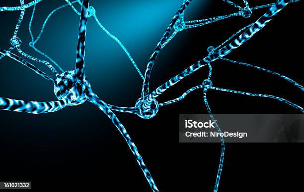 Nerve Cells And Neuronal Network Stock Photo - Download Image Now - Abstract, Backgrounds, Biology