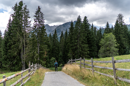 Hiker in beautiful nature on Durmitor National Park