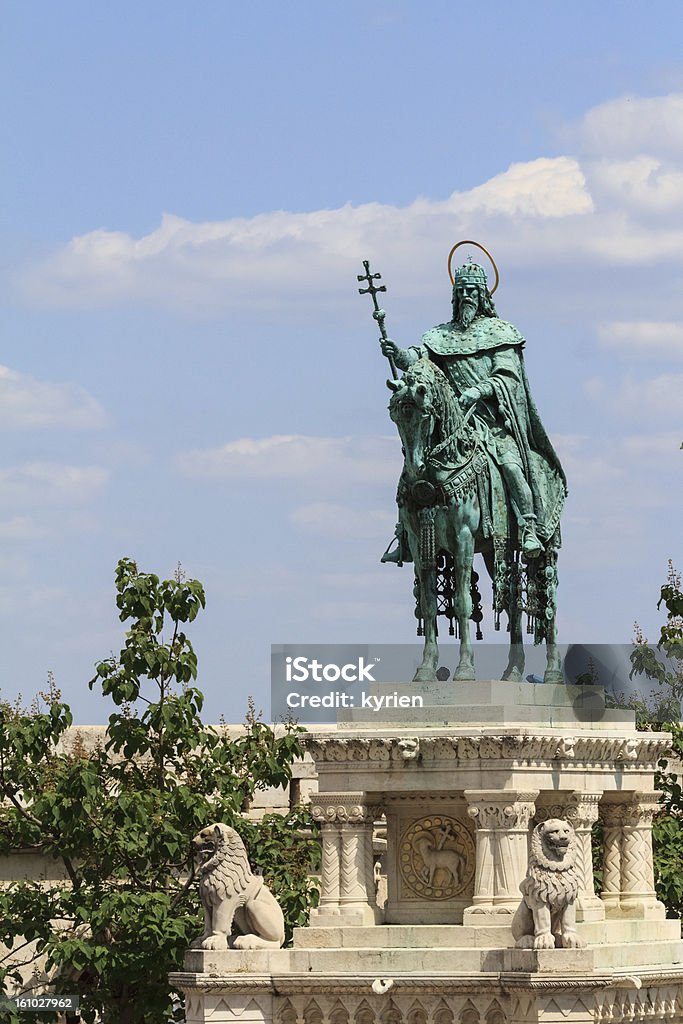 King Stephan Statue of King Stephan, first King of Hungary Architecture Stock Photo
