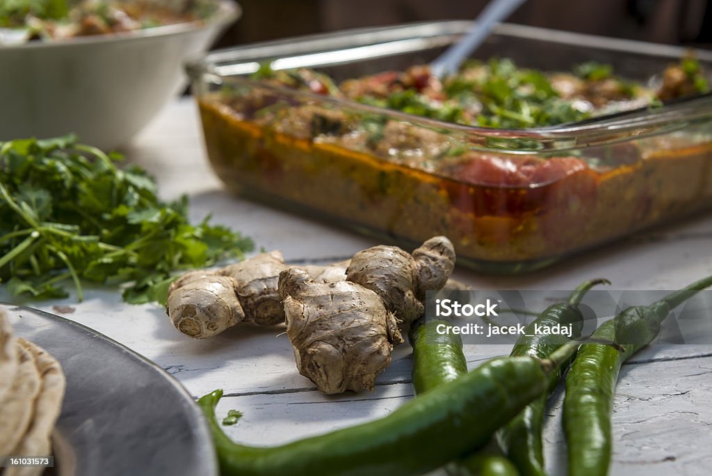 Fresco, chile verde y jengibre - Foto de stock de Alimento libre de derechos