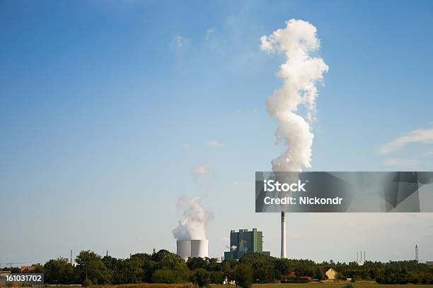 발전소 Against Blue Sky 0명에 대한 스톡 사진 및 기타 이미지 - 0명, 건조 기후, 공기 오염