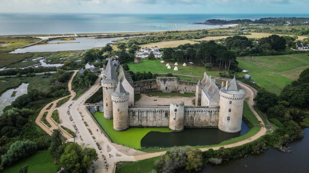Suscinio Castle, Morbihan, France stock photo